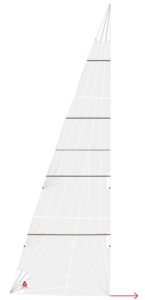 grand-voile croisière sur enrouleur à axe horizontal